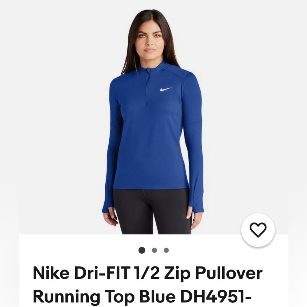 Nike Women's Royal Blue Dri-FIT Long Sleeve Top